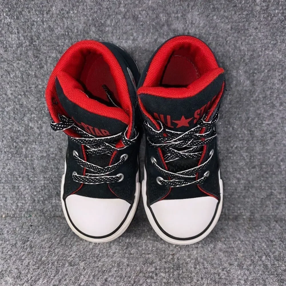 Converse Kids Black and Red High-Top Sneakers
